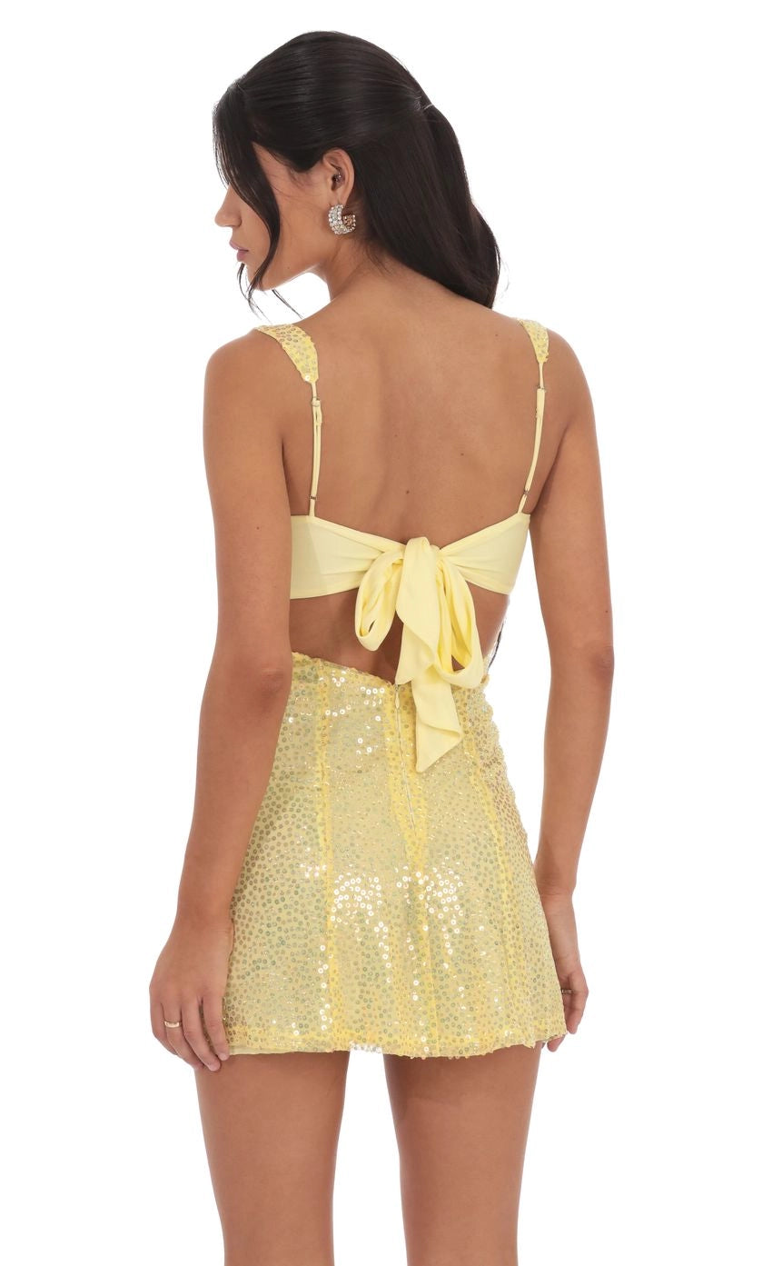 DingJi Wedding Cute sequin back bow Tight Homecoming Dresses